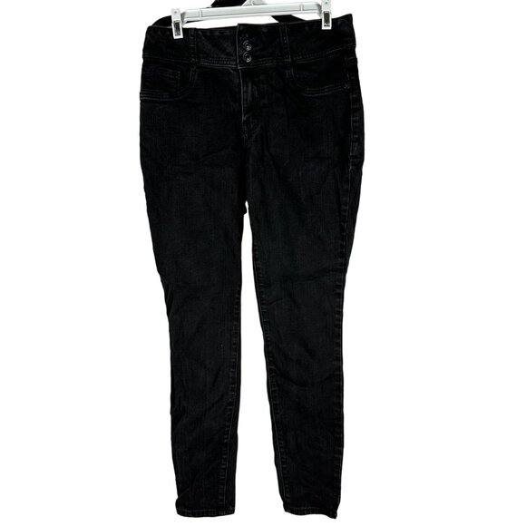 Maurices Womens High-Rise Black Denim Jeans Size M Reg - Picture 1 of 5